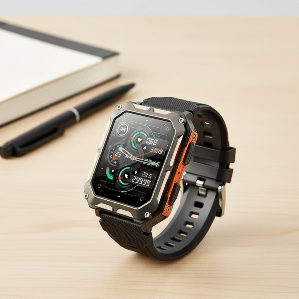 Vitalon Prestige Smartwatch | Stainless Steel Smartwatch with Fitness & Health Tracking | Elegant Design & Long Battery Life