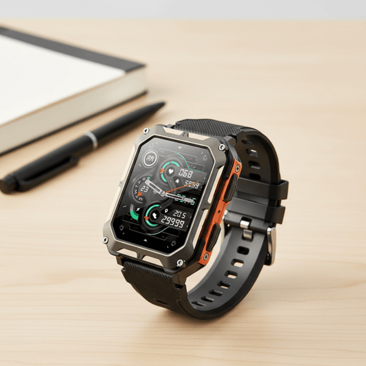 Vitalon Prestige Smartwatch | Stainless Steel Smartwatch with Fitness & Health Tracking | Elegant Design & Long Battery Life