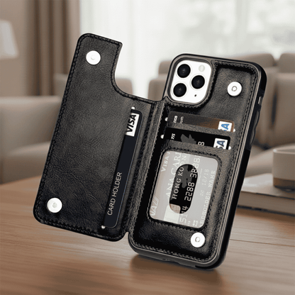 LEDERWALLET - Elegant smartphone case with card slots