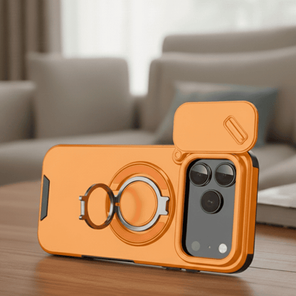 IRONMAG – Durable shockproof case with magnetic ring holder for iPhone 17