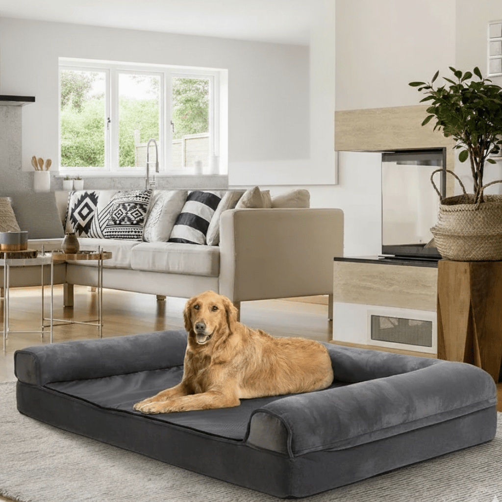 ZENHAVEN – Orthopedic dog bed made of memory foam with water-repellent cover & plush comfort
