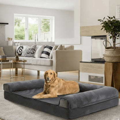 ZENHAVEN – Orthopedic dog bed made of memory foam with water-repellent cover & plush comfort