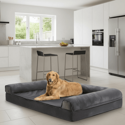 ZENHAVEN – Orthopedic dog bed made of memory foam with water-repellent cover & plush comfort