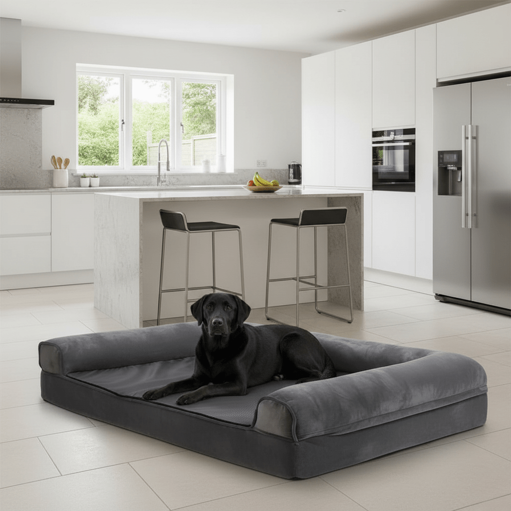 ZENHAVEN – Orthopedic dog bed made of memory foam with water-repellent cover & plush comfort