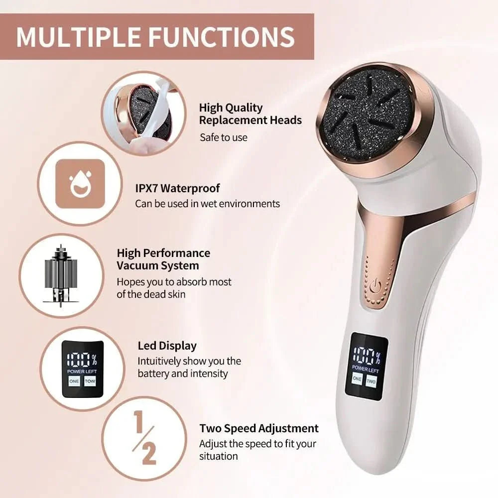 Kalluscare foot care device - Rechargeable callus remover for silky soft feet