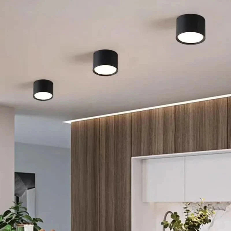 NordicGlow – Modern LED Ceiling Light in Black & White