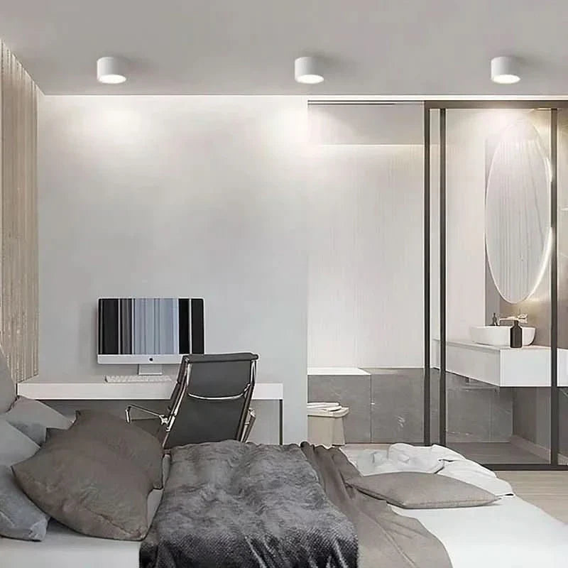NordicGlow – Modern LED Ceiling Light in Black & White