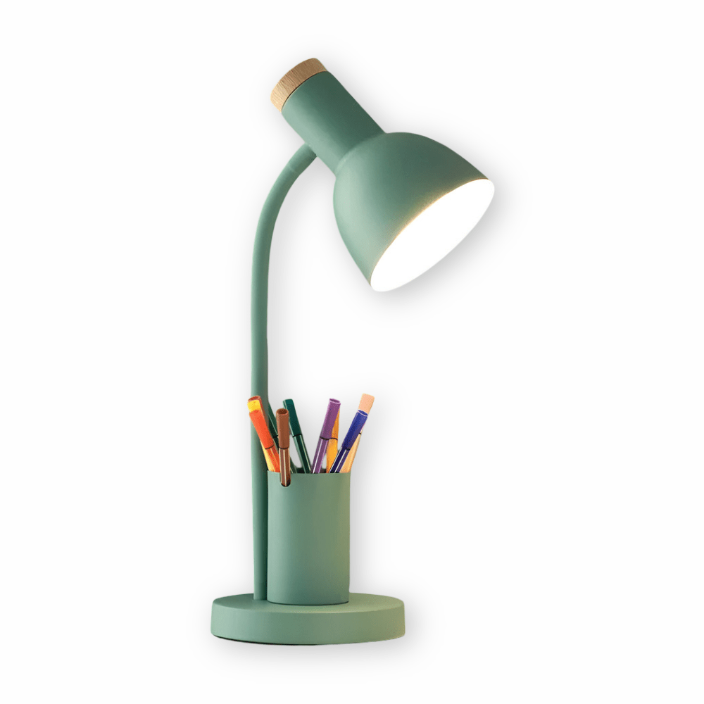 BrightHold – Modern LED Desk Lamp with Pen Holder for Desk & Home
