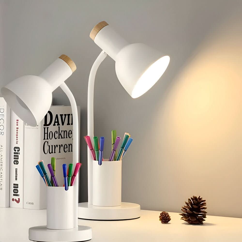 BrightHold – Modern LED Desk Lamp with Pen Holder for Desk & Home