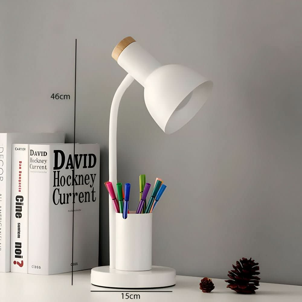 BrightHold – Modern LED Desk Lamp with Pen Holder for Desk & Home