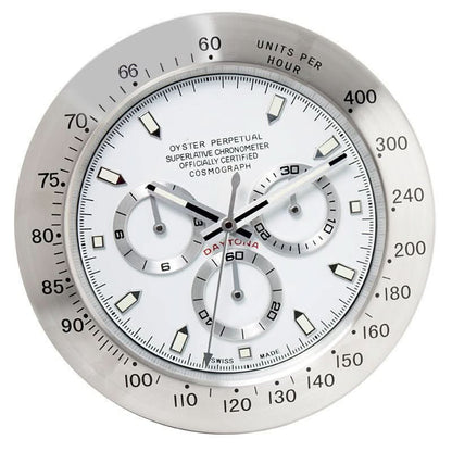 TIMELUME – Silent Wall Clock with Stainless Steel Frame & Luminous Hands (33 cm)