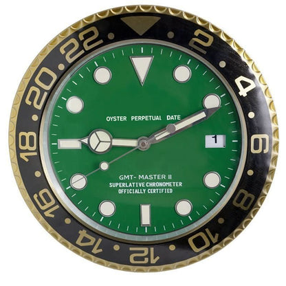 TIMELUME – Silent Wall Clock with Stainless Steel Frame & Luminous Hands (33 cm)
