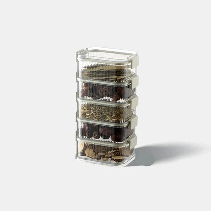 AROMASAFE – Stackable Multi-layer Spice Containers for Freshness & Kitchen Organization