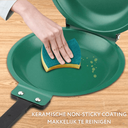 FlipEase Pan - Turning pan with non-stick coating for effortless & low-fat cooking