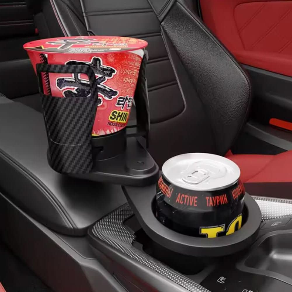 CUPSWIVEL - 360° swivelling car cup holder for double drinks