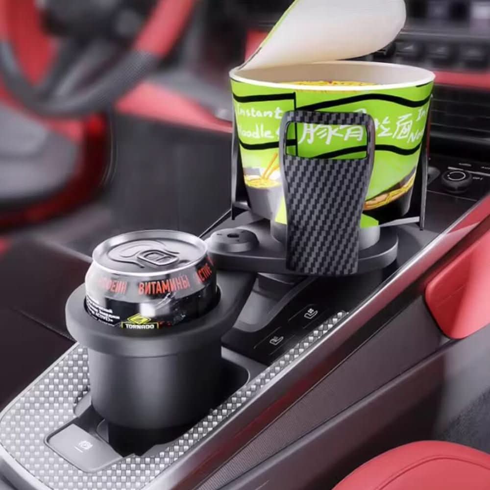 CUPSWIVEL - 360° swivelling car cup holder for double drinks