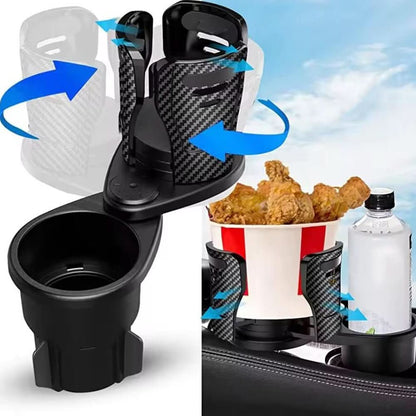 CUPSWIVEL - 360° swivelling car cup holder for double drinks