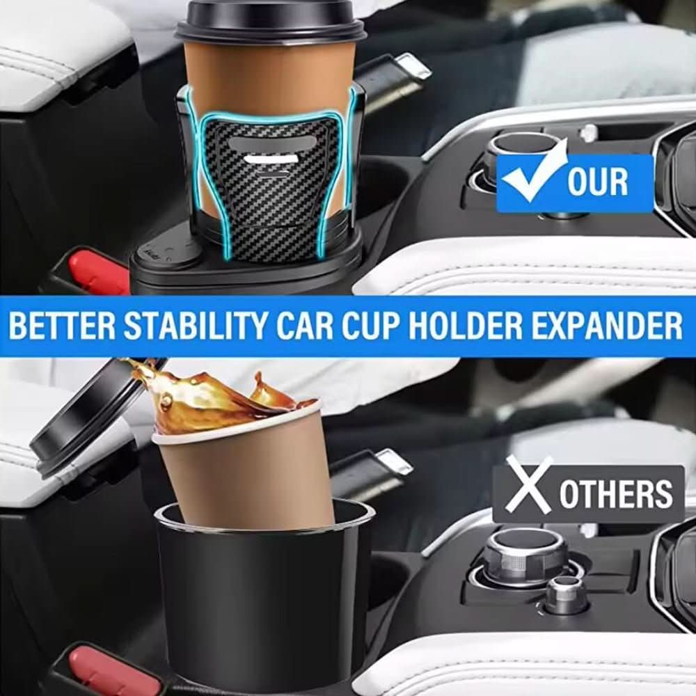 CUPSWIVEL - 360° swivelling car cup holder for double drinks