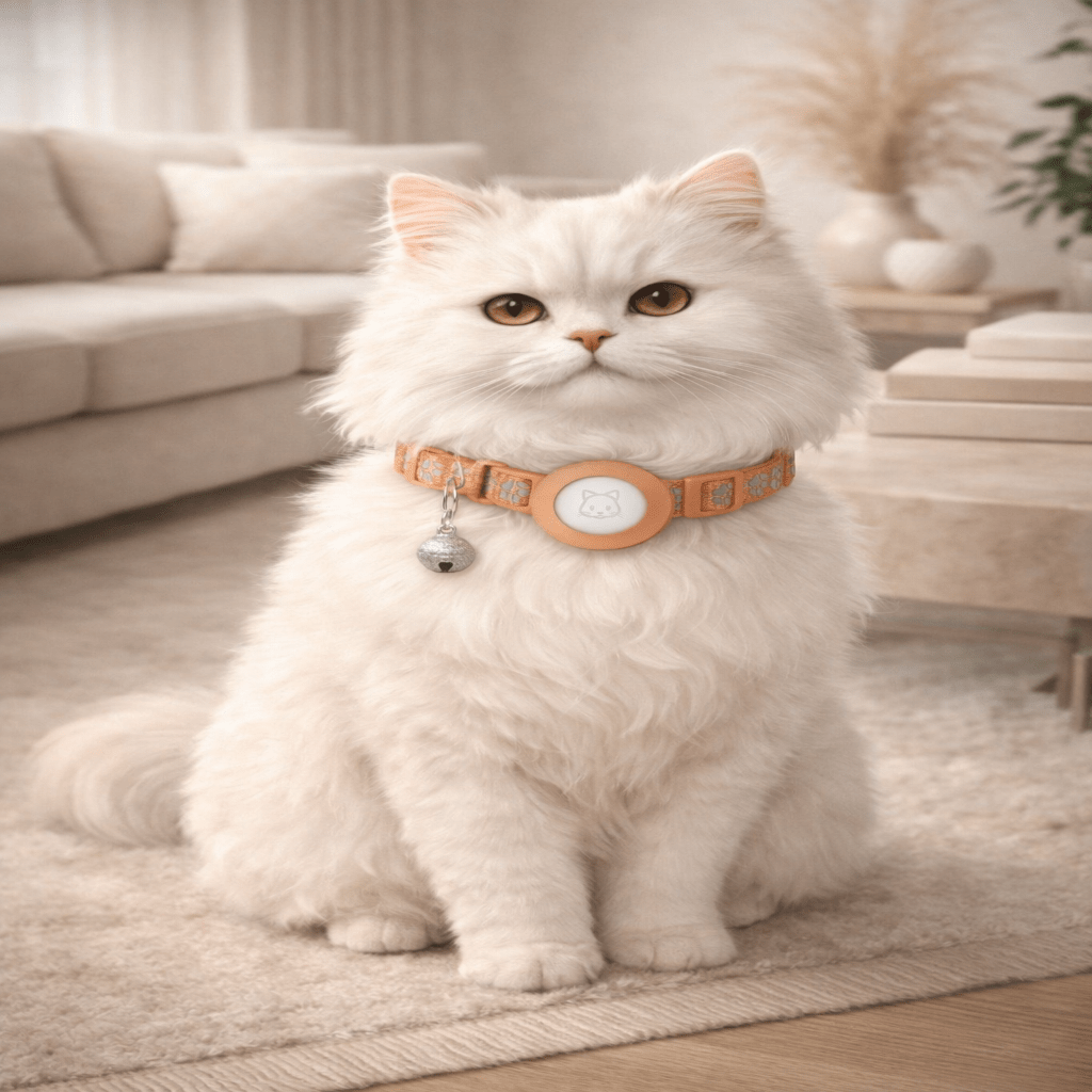 TRACKKITTY – Reflective Cat Collar with AirTag Holder and Safety Bell