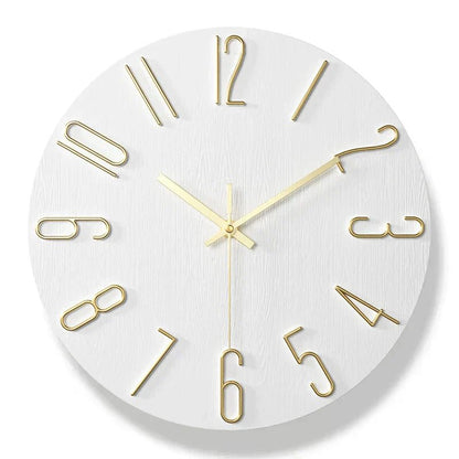 SILENTGRAIN – Frameless Wooden Wall Clock in Scandinavian Minimalist Style