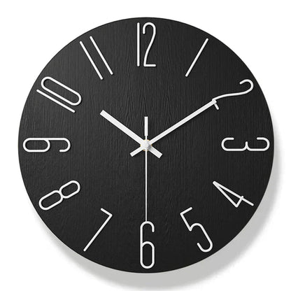 SILENTGRAIN – Frameless Wooden Wall Clock in Scandinavian Minimalist Style