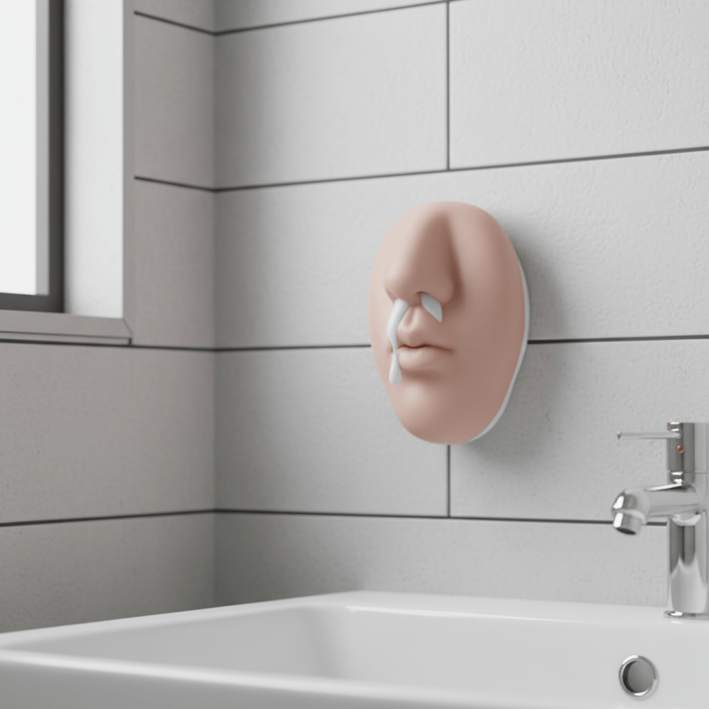 FUNDRIP – Funny nose-shaped soap dispenser for wall mounting for special decoration ideas