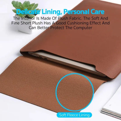 SLEEKARMOR – Elegant PU Laptop Sleeve with Plush Interior for Stylish Protection