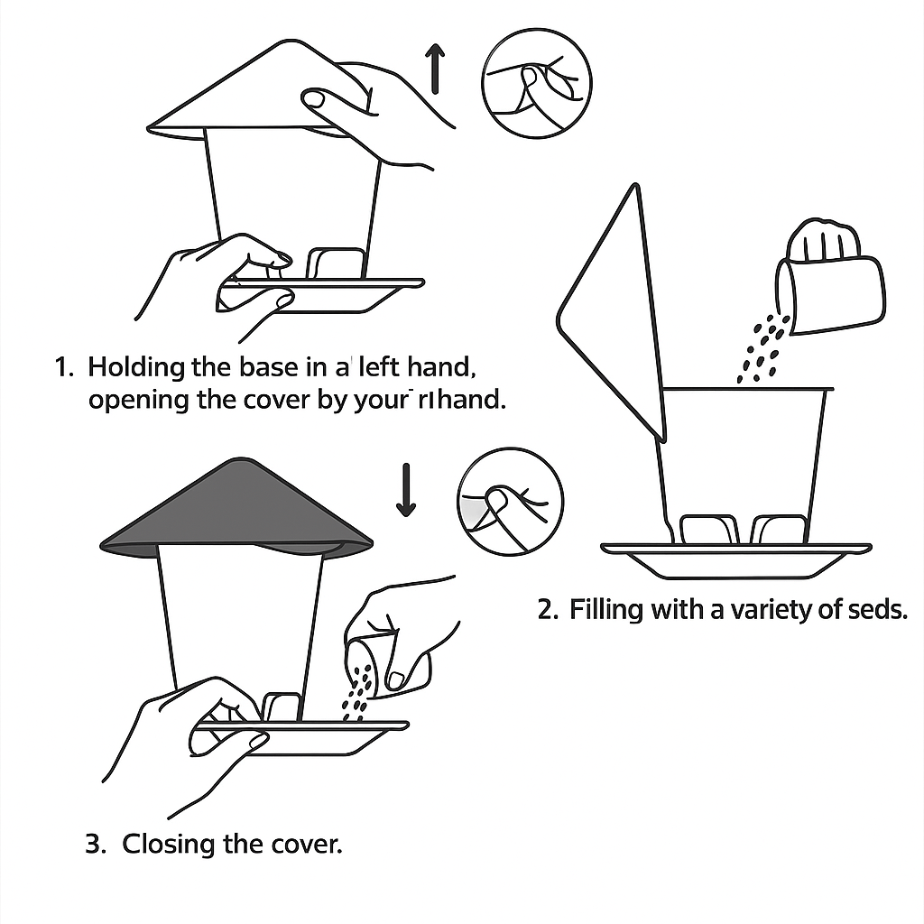 HOLEFEED – Automatic bird feeder with multi-hole nut dispenser