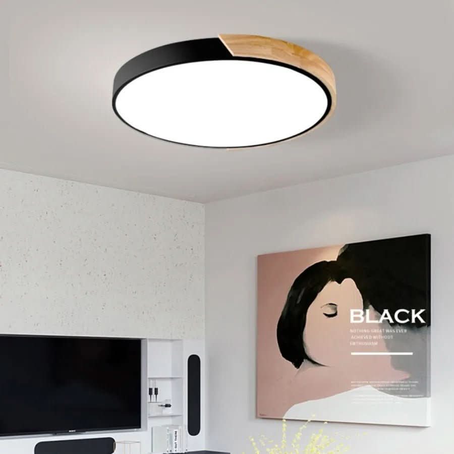 MACAROON LIGHT - Nordic LED ceiling light made of wood for a cosy living ambience