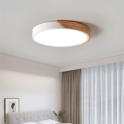 MACAROON LIGHT - Nordic LED ceiling light made of wood for a cosy living ambience