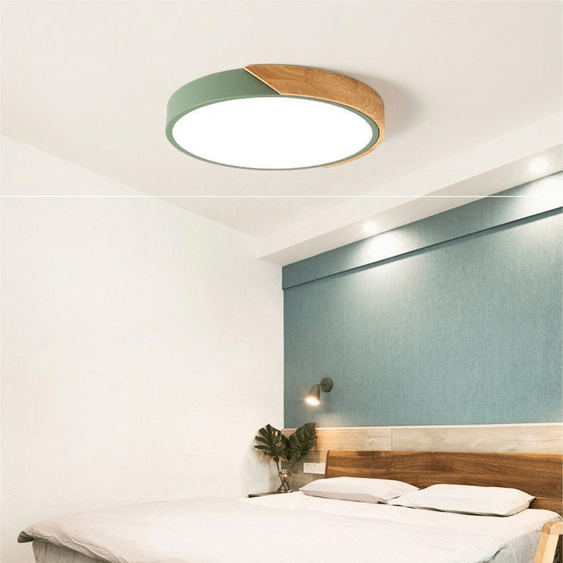 MACAROON LIGHT - Nordic LED ceiling light made of wood for a cosy living ambience