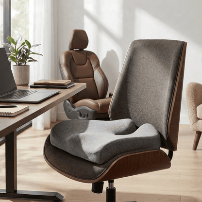 Ergoflex - Orthopaedic seat cushion for healthy back & coccyx relief | Perfect for office, car & home