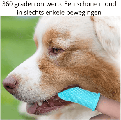 PAWCLEAN PRO - 360° silicone finger toothbrush for safe dental care for dogs