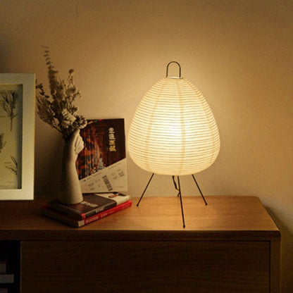 RETROPAPER – Warm Rice Paper Table Lamp with Classic Retro Silhouette