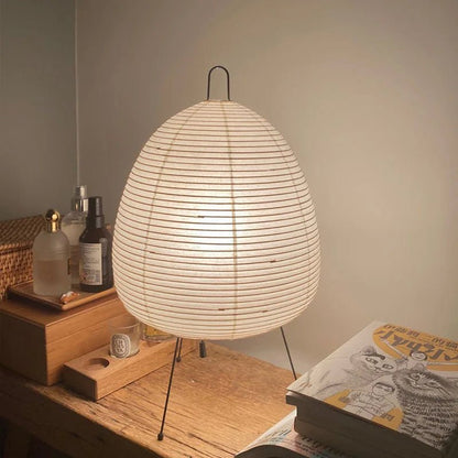 RETROPAPER – Warm Rice Paper Table Lamp with Classic Retro Silhouette