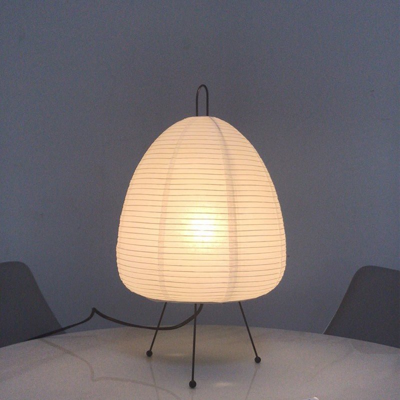 RETROPAPER – Warm Rice Paper Table Lamp with Classic Retro Silhouette