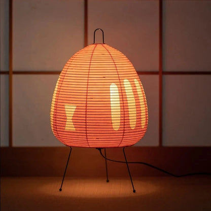 RETROPAPER – Warm Rice Paper Table Lamp with Classic Retro Silhouette