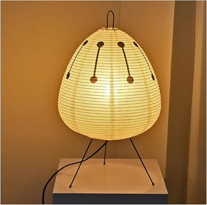 RETROPAPER – Warm Rice Paper Table Lamp with Classic Retro Silhouette