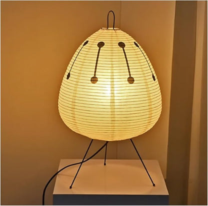 RETROPAPER – Warm Rice Paper Table Lamp with Classic Retro Silhouette