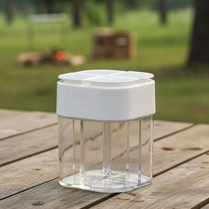 PATHSPICE – Compact and sturdy 4-in-1 travel spice dispenser for camping meals