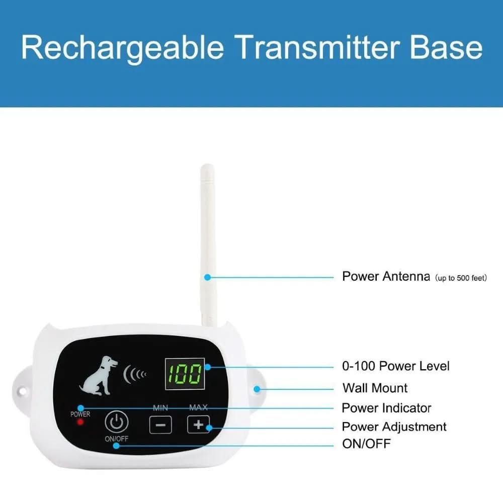 FETCHGUARD – Wireless Pet Fence with Sound & Vibration Warnings