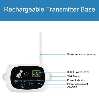 FETCHGUARD – Wireless Pet Fence with Sound & Vibration Warnings