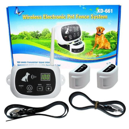 FETCHGUARD – Wireless Pet Fence with Sound & Vibration Warnings