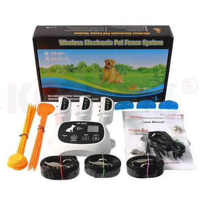 FETCHGUARD – Wireless Pet Fence with Sound & Vibration Warnings