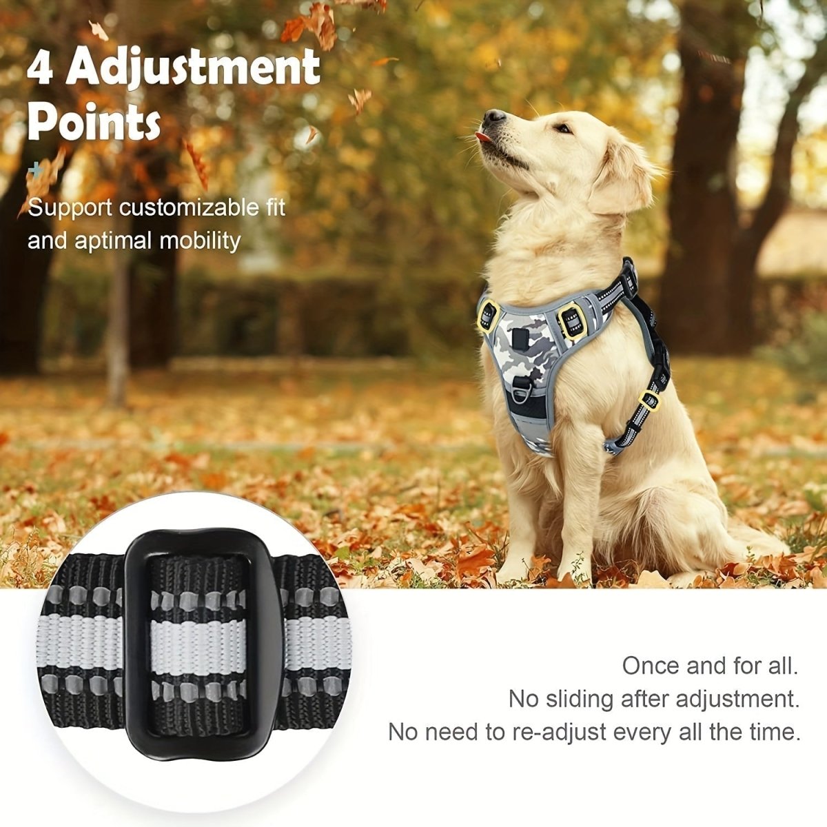 TRAILPAW – Reflective, breathable dog harness for small and large dogs