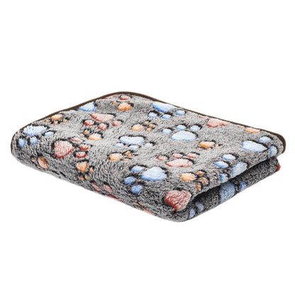 PAWSOFT – Plush Flannel Pet Blanket with Paw Design, Cozy & Easy Care