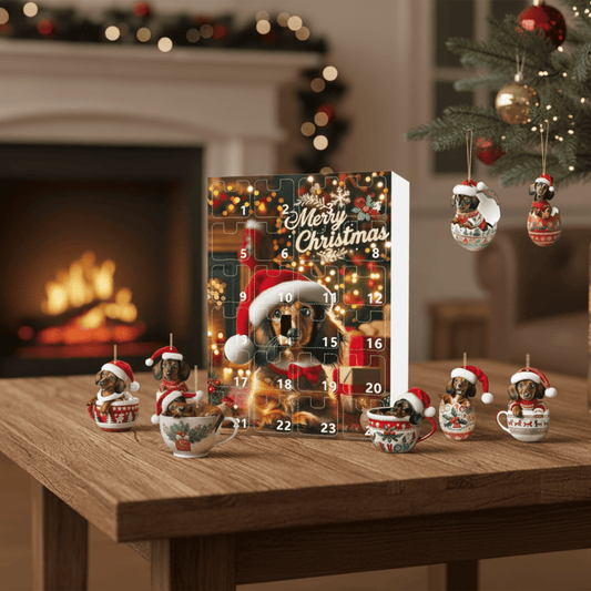 WUFFJOY – 24-day Advent calendar with dachshund theme for animal lovers