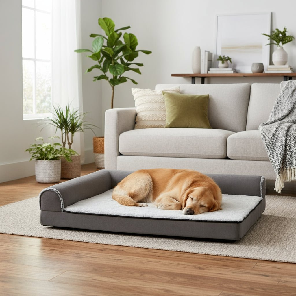 PAWZONE – L-shaped Orthopedic Foam Dog Bed