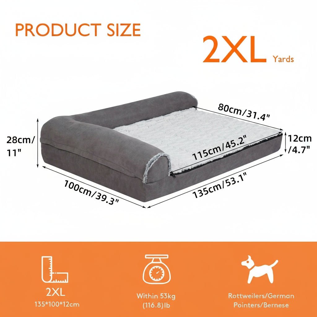 PAWZONE – L-shaped Orthopedic Foam Dog Bed