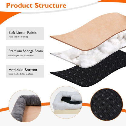 BOLSTERLOFT – Orthopedic Dog Bed with Padding and Non-Slip Bottom